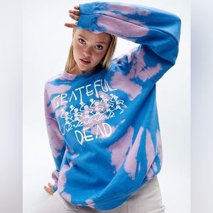 Grateful Dead Blue and Pink Tie-Dye Sweater